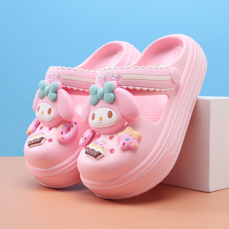Children''s Croc Shoes Girls'' Slippers Summer New Baby Soft Sole Big Children''s Sandals Girls'' Outdoor Beach Shoes - Image 2