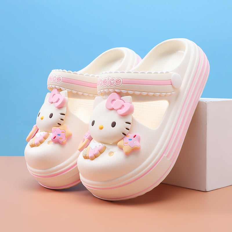 Children''s Croc Shoes Girls'' Slippers Summer New Baby Soft Sole Big Children''s Sandals Girls'' Outdoor Beach Shoes - Image 5