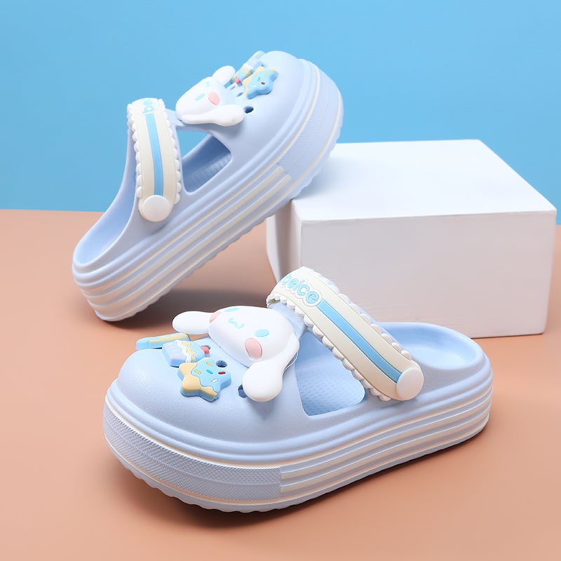 Children''s Croc Shoes Girls'' Slippers Summer New Baby Soft Sole Big Children''s Sandals Girls'' Outdoor Beach Shoes - Image 1