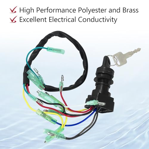 QFISH 703 82510 43 00 Remote Control Box Ignition Switch Key Assembly Fit for Yamaha 2 & 4 Stroke Outboard 6-300 HP Motors Replace 703-82510-42-00 703-82510-44-00 - Image 4