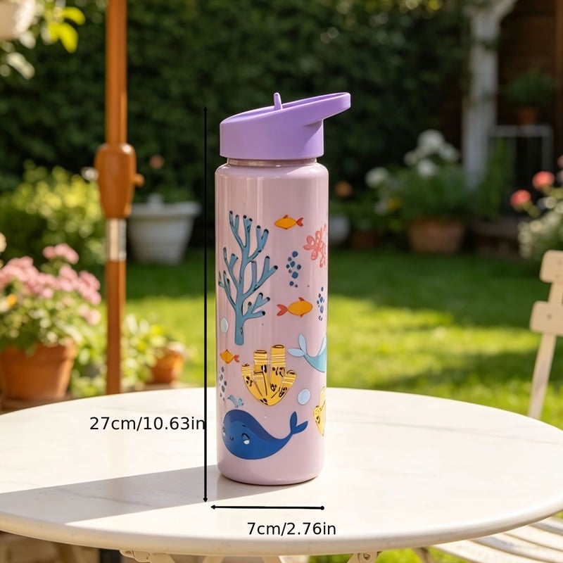 Purple 27.05oz Dinosaur Animal Cartoon Themed Straw Cup Cute Portable Best Gift For Outdoor Camping Summer - Image 3