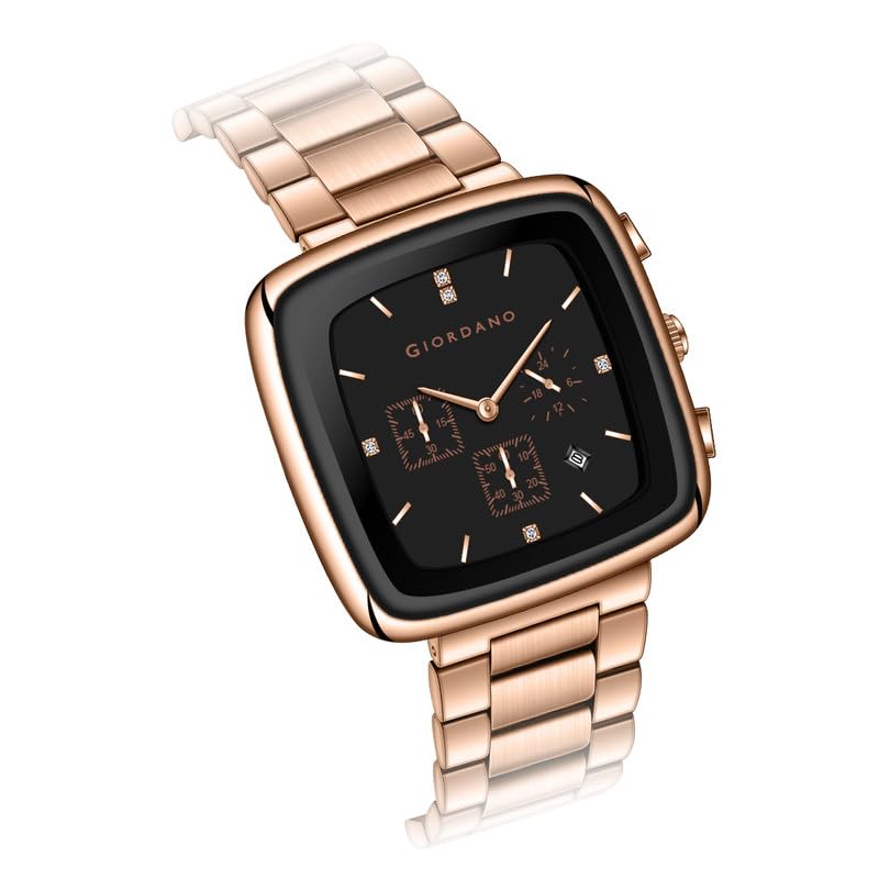 Giordano Square Face Watch for Men – Multifunction Dial with Date Display, Sleek Stainless Steel Strap, Modern Design for Everyday Elegance - Image 4