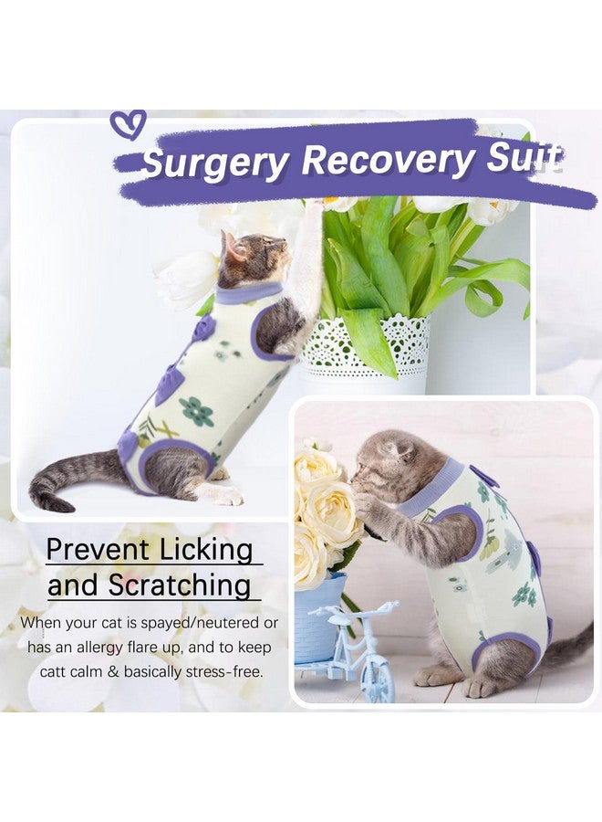 دينتران سترة تعقيم مضادة لللعق للقطط، قميص تعافي جراحي للحيوانات الأليفة بعد الجراحة للقطط الذكور والإناث والكلاب الصغيرة، بديل طوق مخروطي إلكتروني - Image 2