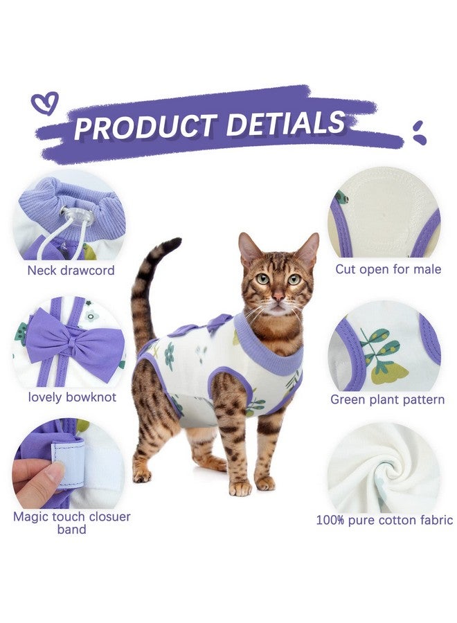 دينتران سترة تعقيم مضادة لللعق للقطط، قميص تعافي جراحي للحيوانات الأليفة بعد الجراحة للقطط الذكور والإناث والكلاب الصغيرة، بديل طوق مخروطي إلكتروني - Image 3