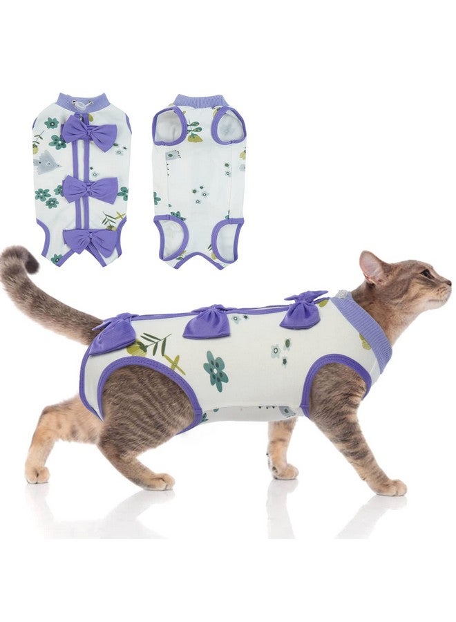 دينتران سترة تعقيم مضادة لللعق للقطط، قميص تعافي جراحي للحيوانات الأليفة بعد الجراحة للقطط الذكور والإناث والكلاب الصغيرة، بديل طوق مخروطي إلكتروني - Image 1
