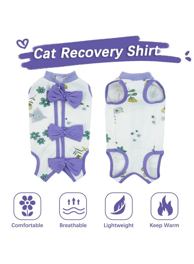 دينتران سترة تعقيم مضادة لللعق للقطط، قميص تعافي جراحي للحيوانات الأليفة بعد الجراحة للقطط الذكور والإناث والكلاب الصغيرة، بديل طوق مخروطي إلكتروني - Image 5