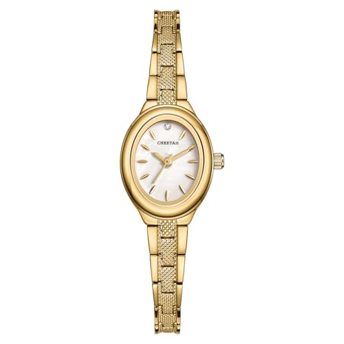 CHEETAH Womens Gold Dainty Watch with Classic Retro Bracelet Oval Case and Minimalist DialGift for Her - Image 1