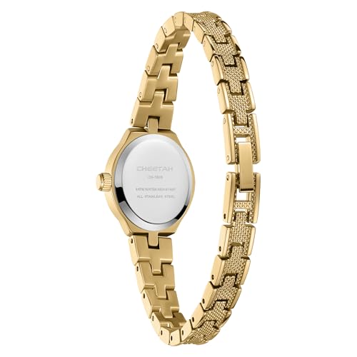 CHEETAH Womens Gold Dainty Watch with Classic Retro Bracelet Oval Case and Minimalist DialGift for Her - Image 3