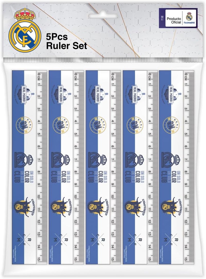 Real Madrid 15 Cm Rulers Set 5-Pieces
