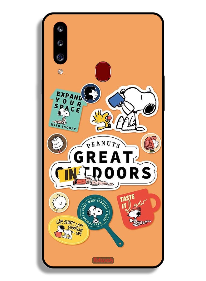 Tolwak Samsung Galaxy A20s Protective Case Cover Peanuts Stickers - Image 1