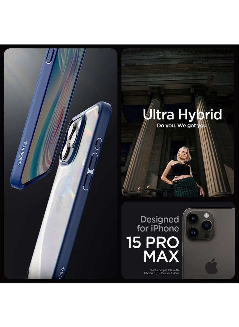 Spigen Ultra Hybrid for iPhone 15 Pro MAX Case Cover - Navy Blue  - Image 2