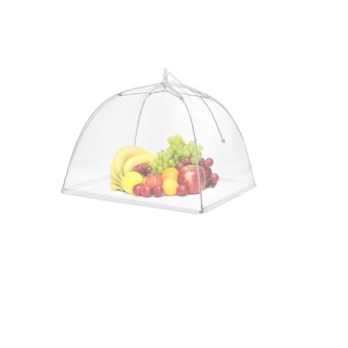 LUPINEZ Pop-Up Food Mesh Tents Umbrella Covers Reusable and Collapsible 17 x 17inches Outside Picnic Camping Parties BBQs Reusable and Collapsible Mesh Food Covers Tent (Pop-Up Food Mesh Tents -1) - Image 1