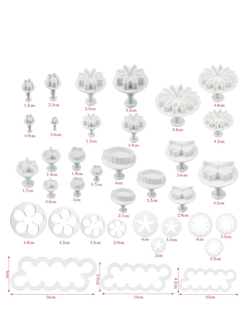 SYOSI Fondant Cake Decorating Tools Kit, 84 Pcs Sugarcraft Icing Cake Making Set, Rose Flower Alphanumeric Characters Moulds Set, Cake Baking Tools Cake Sculpting Tools for Almond Sugar Syrup Chocolate - Image 5
