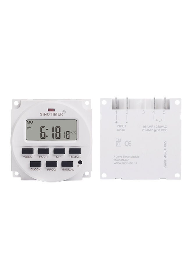 NIBEMINENT Multifunctional Programmable Memory Plant Yard Lamp Timer White 90g - Image 1