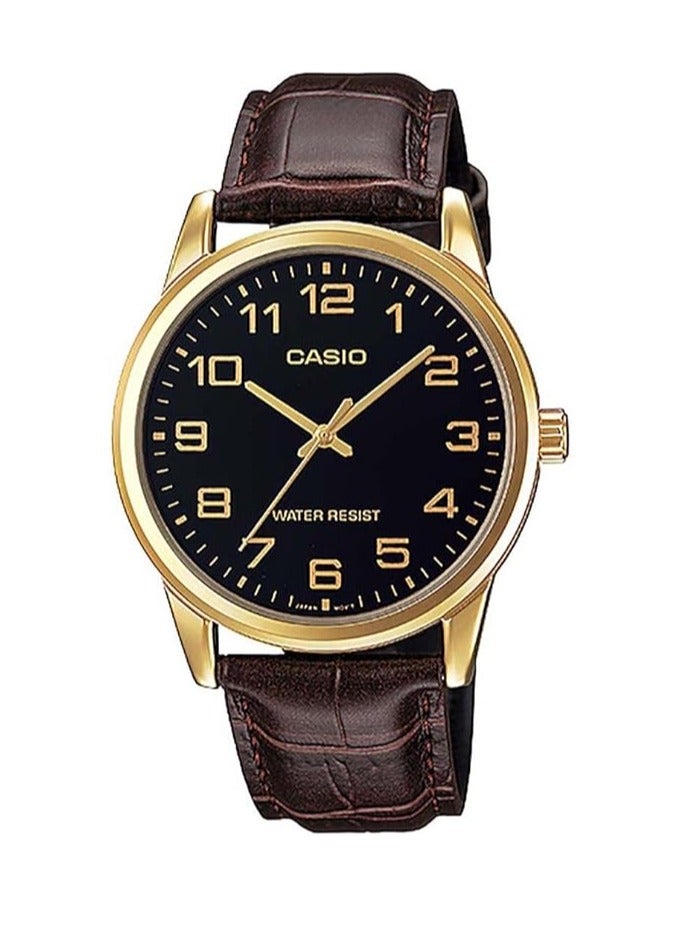 كاسيو ساعة بعقارب مقاومة للماء Mtp-V002GL-1BUDF للرجال - 44 ملم - بني - Image 1