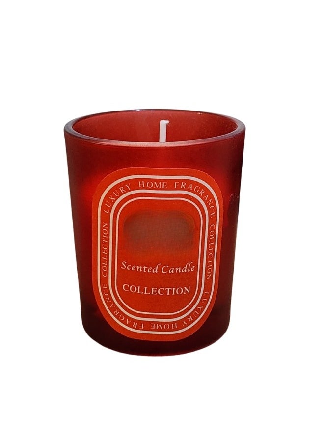 Happy Home Scented candles in a 6 cm glass cup - Red  - Image 1