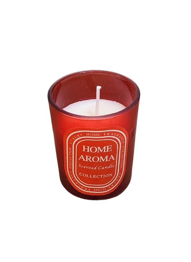 Happy Home Scented candles in a 6 cm glass cup - Red  - Image 2
