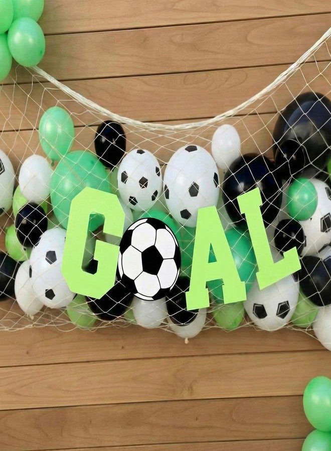 Arrowbash 26 Pcs Soccer Party Decorations Soccer Birthday Party Supplies Include Balloons Goal Banner and Natural Fish Net Decoration Barcelona Balloons for Children Football Lover Sport Baby Shower - Image 5