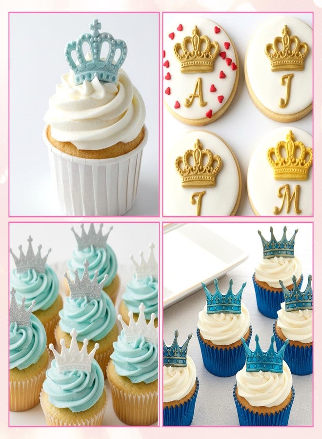 Psiriol 3 Pcs Crown Fondant Molds, Silicone 3D Crown Chocolate Silicone Molds, Princess Crown Cake Decoration Chocolate Mold for Cupcake Topper Chocolate Sugar Craft Paste Clay Crafting Projects - Image 3