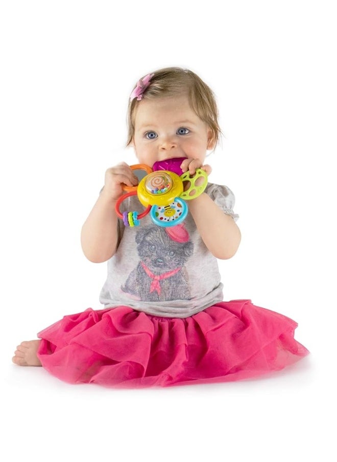 KiddoLab KiddoLab Infant Spin, Rattle and Teether Toy. Baby Multi-use Toy for Better Relaxation and Sleep - Activity Toy for Babies and Toddlers, Develops Fine Motor Skills. Age: 6-12 Months Old and Up  - Image 3