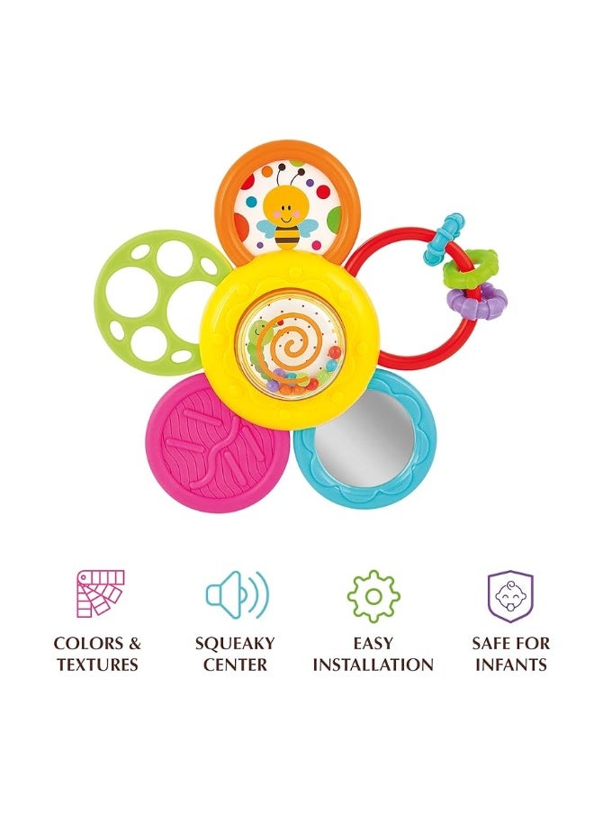KiddoLab KiddoLab Infant Spin, Rattle and Teether Toy. Baby Multi-use Toy for Better Relaxation and Sleep - Activity Toy for Babies and Toddlers, Develops Fine Motor Skills. Age: 6-12 Months Old and Up  - Image 2