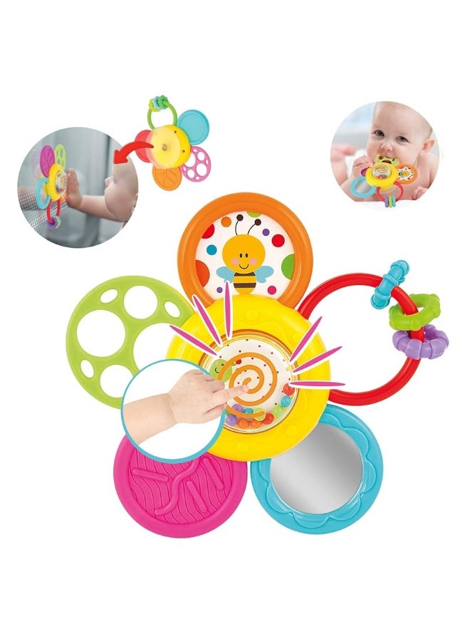 KiddoLab KiddoLab Infant Spin, Rattle and Teether Toy. Baby Multi-use Toy for Better Relaxation and Sleep - Activity Toy for Babies and Toddlers, Develops Fine Motor Skills. Age: 6-12 Months Old and Up  - Image 1