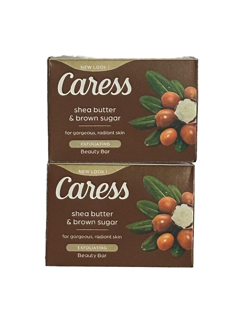 Caress Shea Butter  Brown Sugar Bar Soap 315 OZ 2 Bars