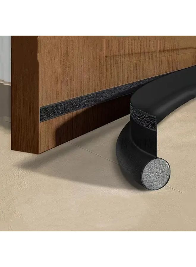White Soundproof Door Bottom Seal Strip for Indoor Outdoor Noise Reduction - Image 1
