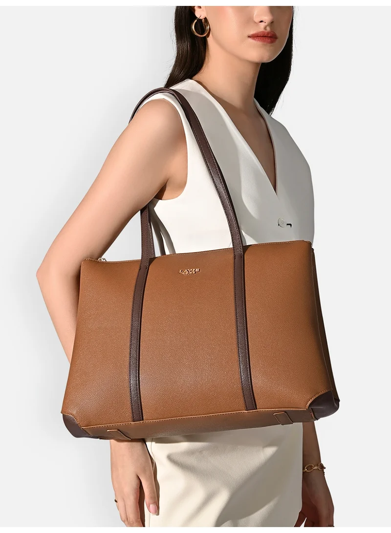 Lavie Luxe Women's Relax 3 Compartment Large Tote (Tan)