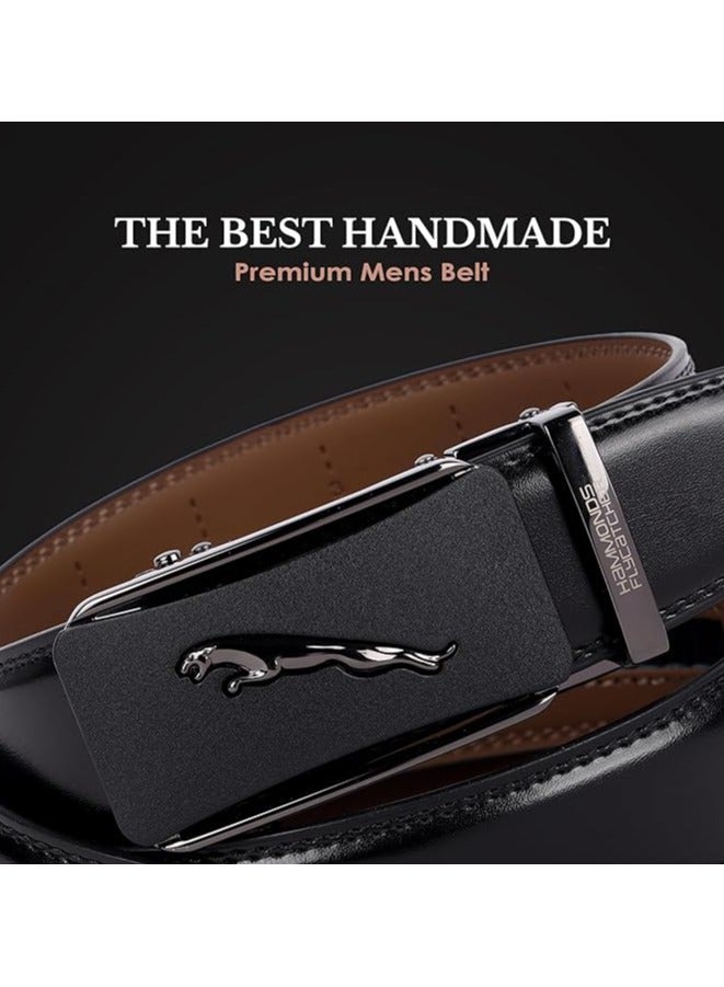HAMMONDS FLYCATCHER Leather Belts for Men Leather Original - Autolock Micro Adjustable Ratchet Track leather belt for men formal - Mens Belt Leather branded Formal & Casual Wear - Image 2