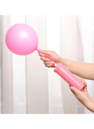 Goldedge 1 x Dark Pink Balloon Pump,Inflator Balloon Pump Hand for Balloon Arch Kit,Confetti Foil,Party Balloons,Double Action Inflator for Fitness,Yoga Ball - view 2