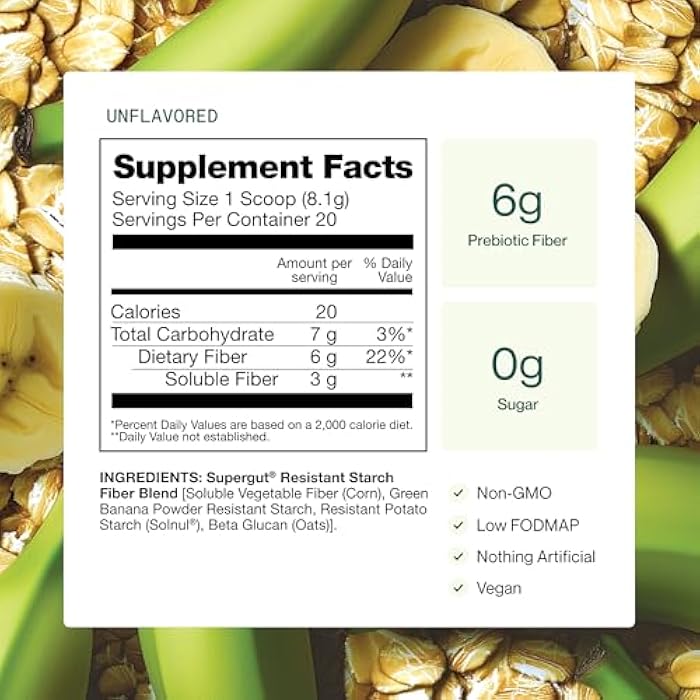Supergut GLP1 Daily Support - High Fiber GLP-1 Supplement Powder for Women & Men - Sugar-Free Drink Mix for Gut Health (20 Servings) - Image 4
