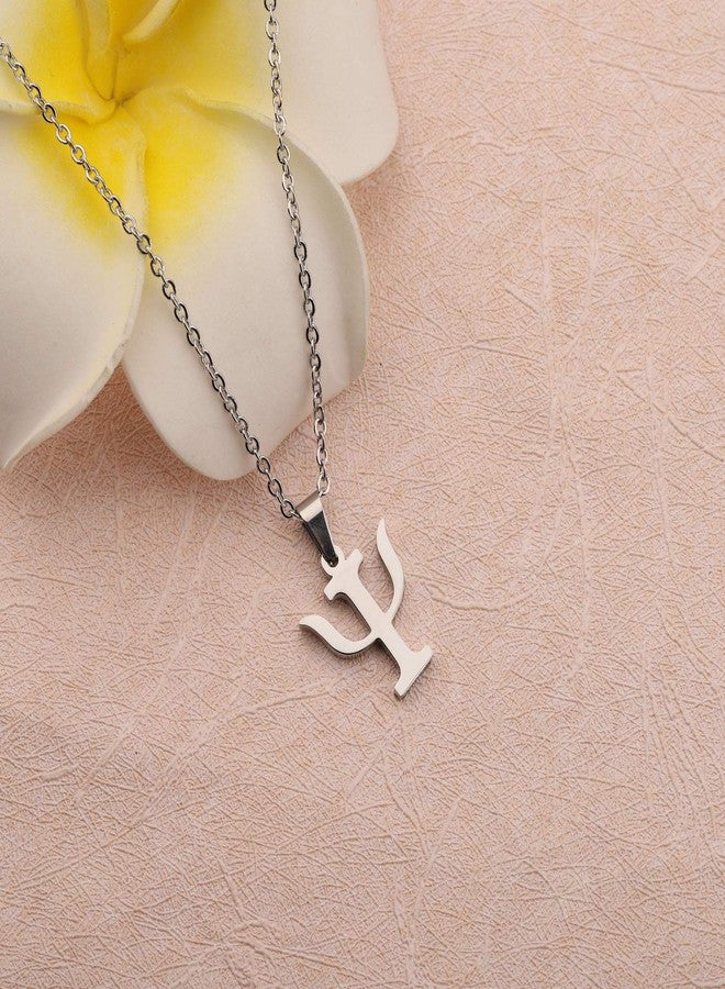 HOLLP Psi Symbol Necklace Bracelet Psychology Psychiatry Psi Symbol Pendant Necklace Bracelet Greek Alphabet Necklace Medical Sign Jewelry, Metal, No Gemstone - Image 4