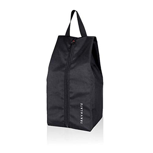 Travalate® Shoe Bag with Water Resistant Shoe Bag, Polyester Travel Shoe Bags with Zipper for Men, Women (Set of 1) (Black) - Image 1