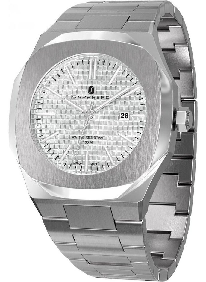 Sapphero - Original Made in Germany 100M Waterproof Japan Miyota Quartz Mechanism Stainless Steel Men's Wristwatch - Image 1