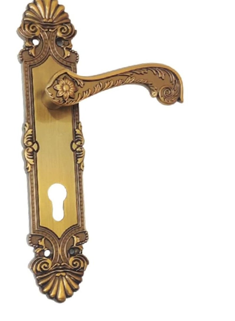 ABBASALI Door Handle And Door Lock For Entrance And Interior Doors Model M18-957 (Gold)