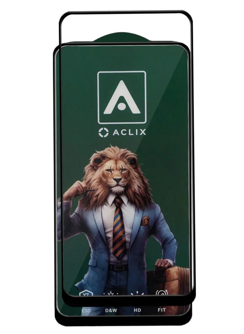 ACLIX Antistatic ESD Dustproof Premium Quality High Definition Tempered Glass Screen Protector Designed For Oppo A74 - Image 1