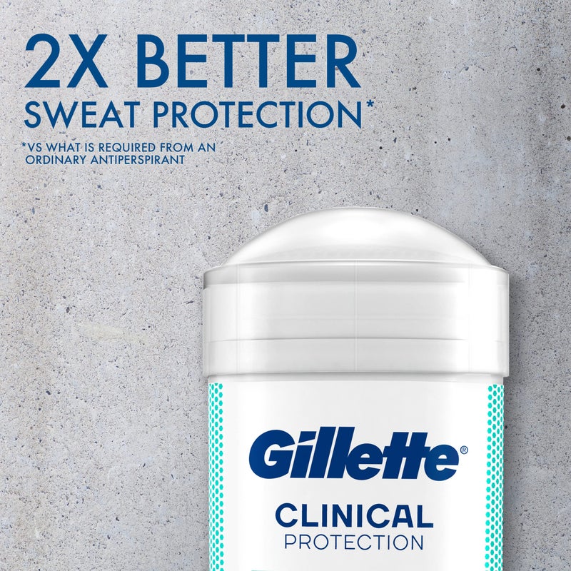 Gillette جيلت كلينيكال مضاد للتعرق ومزيل عرق للرجال، حماية طويلة الأمد من العرق، انتعاش مطلق، 2.6 أونصة - Image 4