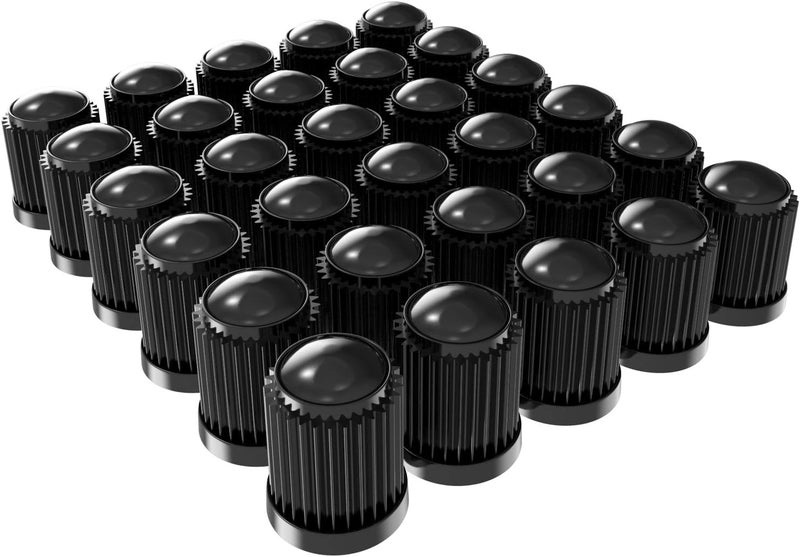 SAMIKIVA (30 Pack) Tire Stem Valve Caps, with O Rubber Ring, Universal Stem Covers for Cars, SUVs, Bike and Bicycle, Trucks, Motorcycles, Airtight Seal Heavy Duty (Black (30 Pack)) - Image 4