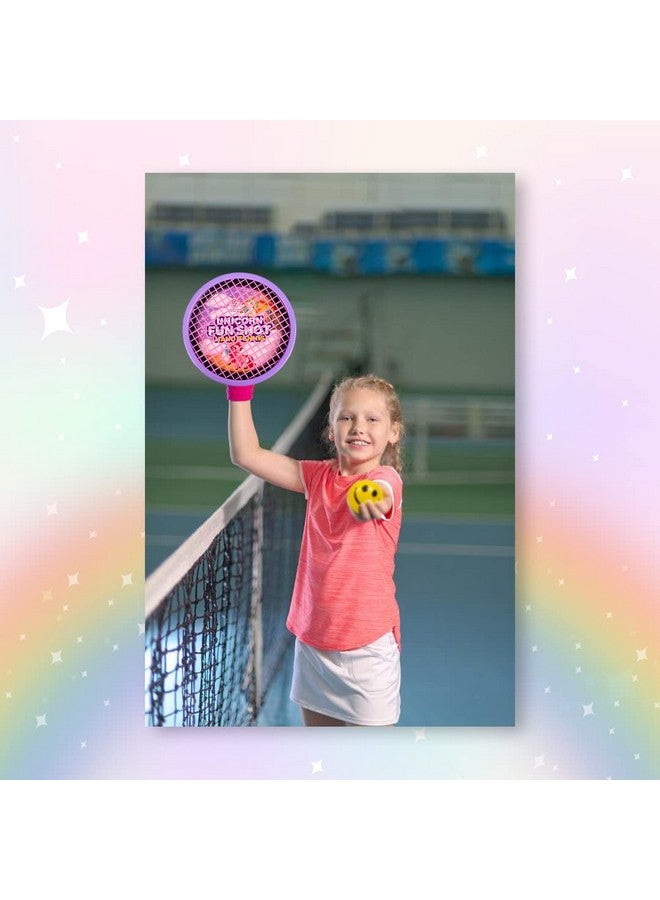 راتاناز لعبة تنس اليد الرياضية الممتعة من راتنا للأطفال، حيث يمكنهم لعب التنس مع تثبيت المضارب على راحة اليد (وحيد القرن)، متعددة الألوان - Image 3