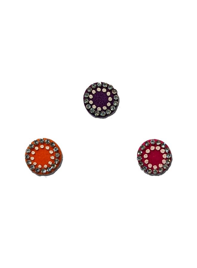 Comet Busters Bindiful Round Bindis With Stone Border (10 mm) (BFO084) - Image 4
