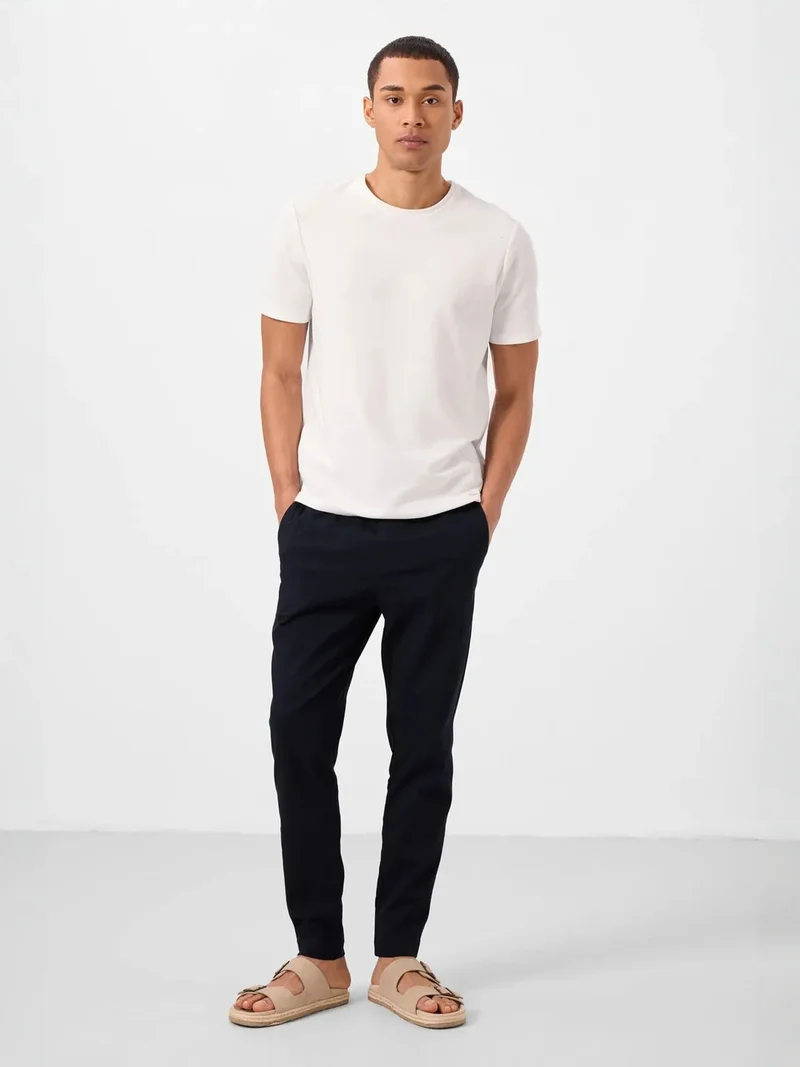 تومي لايف TOMMY Men's Straight-leg Gabardine Chinos