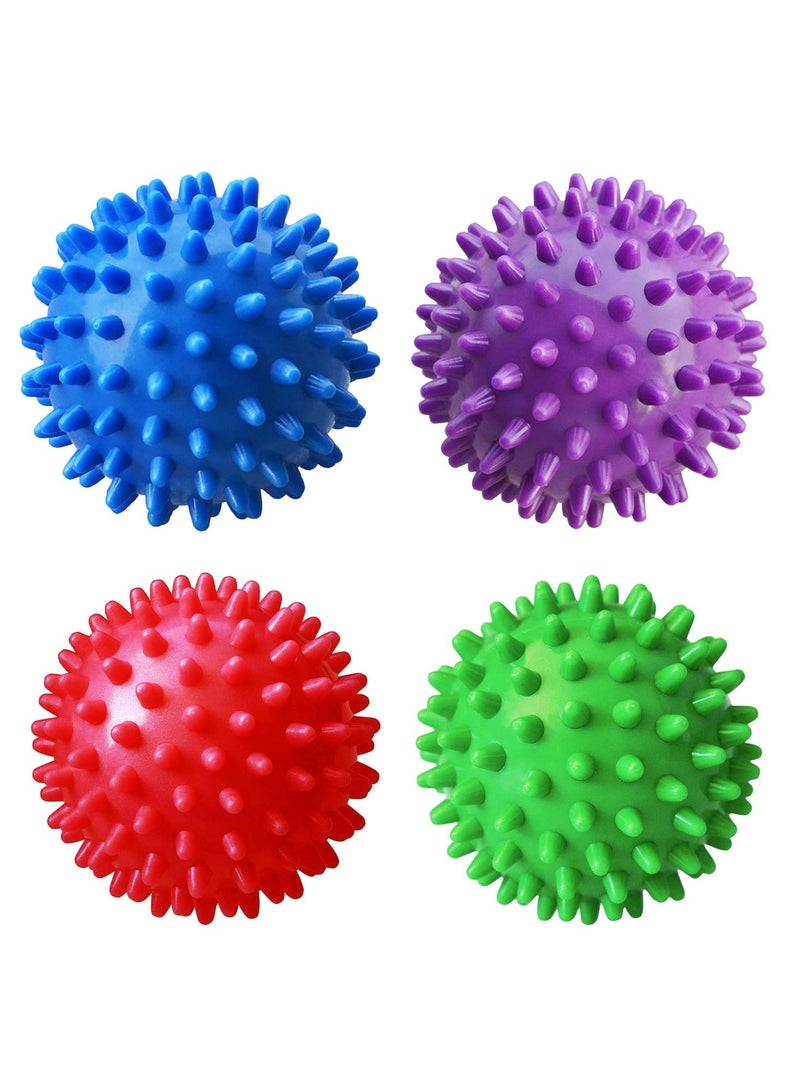 4 Pack Sharp Point Hard Massage Ball, Plantar Fasciitis Massage Roller, Muscle Pain Massage Ball - Exercise, Neurobalance, Physical Therapy, 2.5 Inches (6.8cm) - Image 1