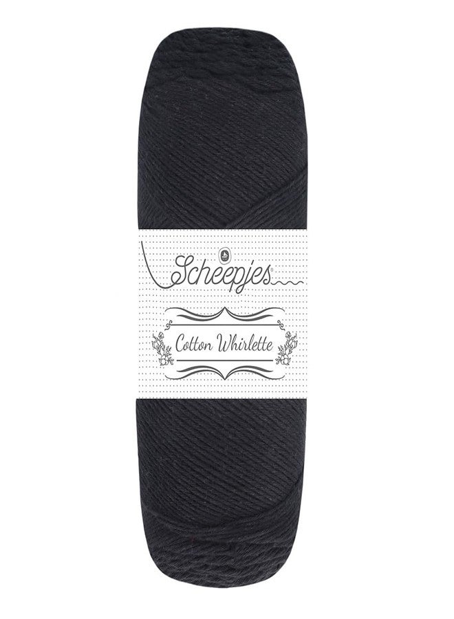 Scheepjes Cotton Whirlette Yarn 100g - Black Bean 809 - Image 1