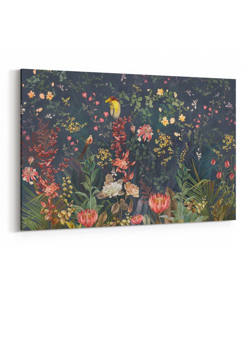 LOWHA Canvas Wall Art Stretched Over Wooden Frame with Plants & Birds Painting - Image 4