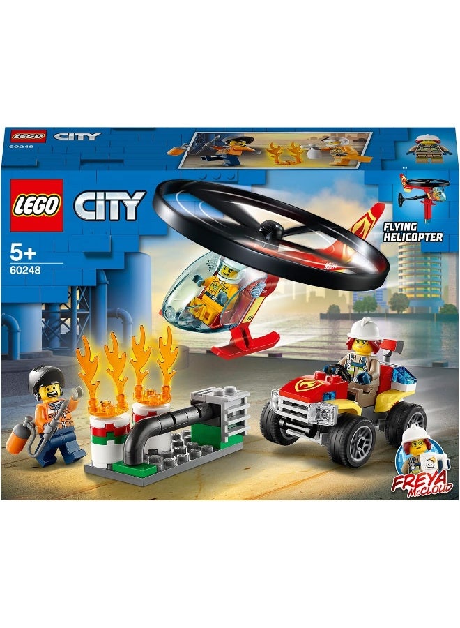 LEGO مجموعة بناء طائرة هليكوبتر إطفاء الحرائق من ليجو سيتي 60248 (93 قطعة) - Image 5