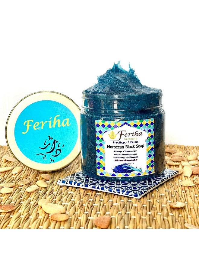 FERIHA Moroccan Black Soap Indigo Sahara Nila 100% Natural Artisan Beldi Soap - Image 2