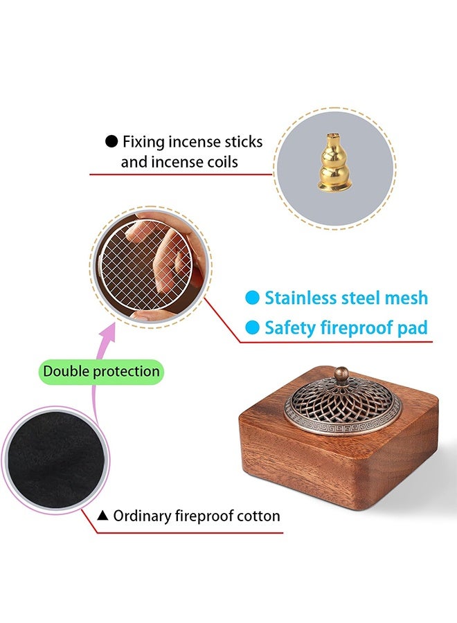 Walnut Incense Burner/Bakhoor Burner - High-Quality Solid Wood Construction, Perfect for Home Decor - Image 2
