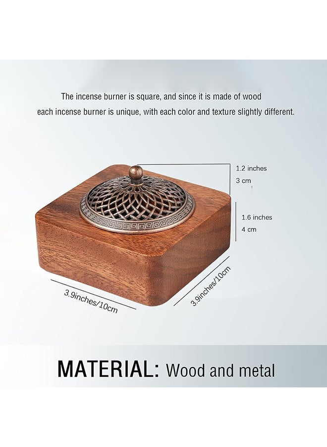 Walnut Incense Burner/Bakhoor Burner - High-Quality Solid Wood Construction, Perfect for Home Decor - Image 3