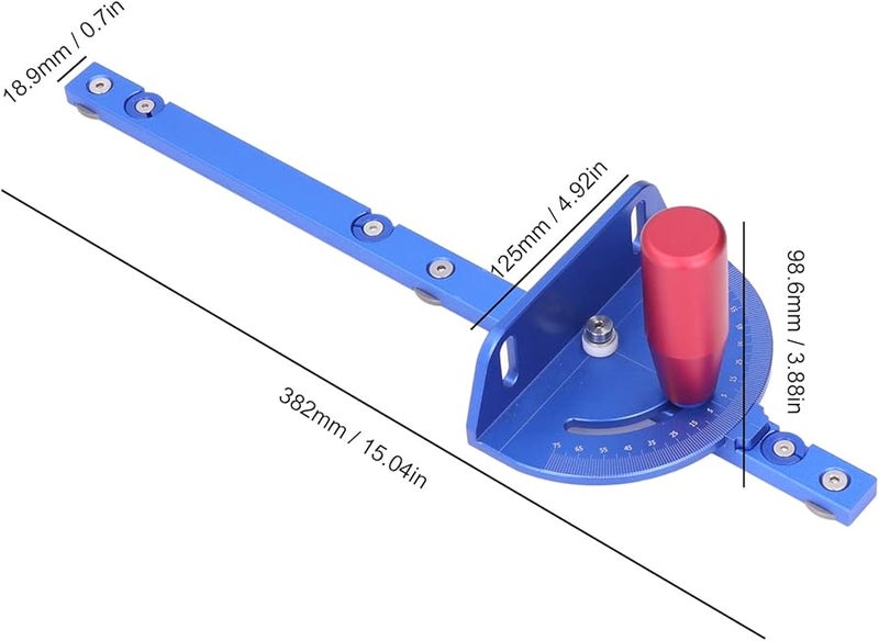 Aluminum Alloy Miter Gauge Precision Adjustable Angle Tool for Table Saws Band Saws - Image 5